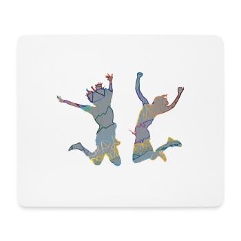 Plaisir bonheur Idée cadeau Design Exclusif - Tapis de souris (format paysage) - blanc - Devant