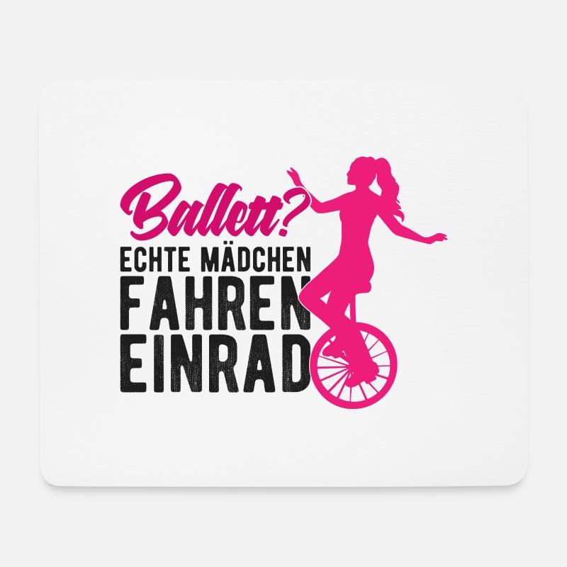 Einrad fahren Spruch Einradfahrerin - Mousepad (Querformat) - Weiß