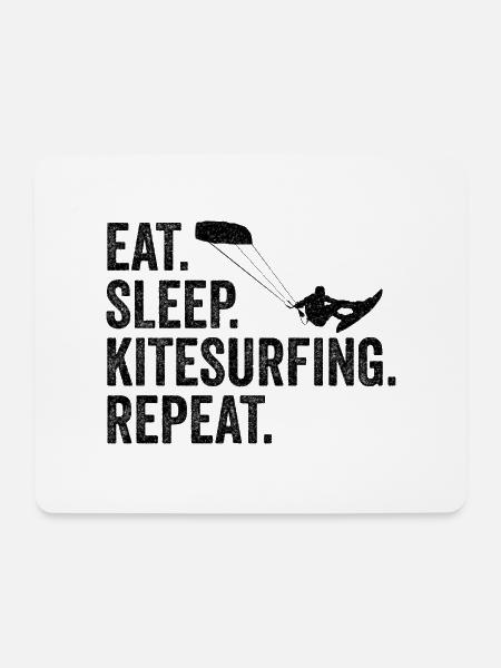 Kite surfing surfer kite gift - Mouse Pad (horizontal) - white