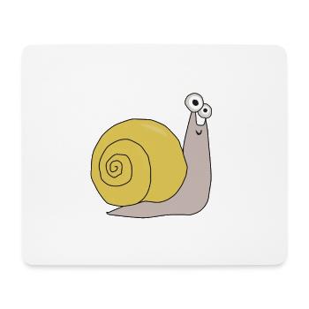 Escargot drôle doux escargots doux pour les amis des animaux - Tapis de souris (format paysage) - blanc - Devant