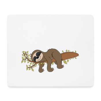 Faultier Beamtin auf Lebenszeit Faultierspruch - Mousepad (Querformat) - Weiß - Vorne