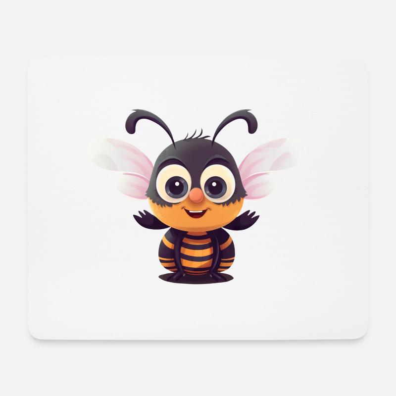 Süße Superhelden Biene - Mousepad (Querformat) - Weiß