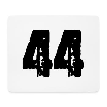 44 Zahl Trikot - Mousepad (Querformat) - Weiß - Vorne
