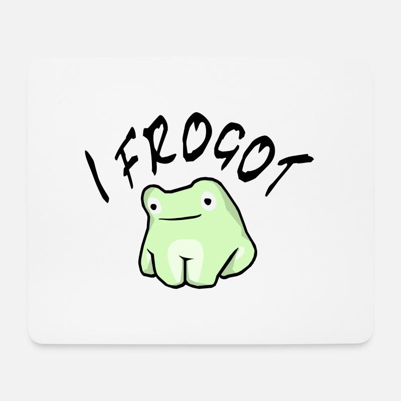 Frogot noir - Tapis de souris (format paysage) - blanc