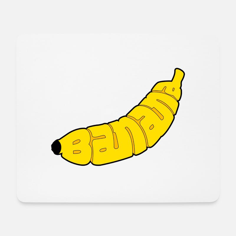 Banane - Mousepad (Querformat) - Weiß