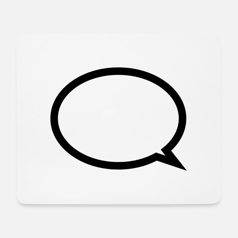 Sprechblase - Mousepad (Querformat) - Weiß