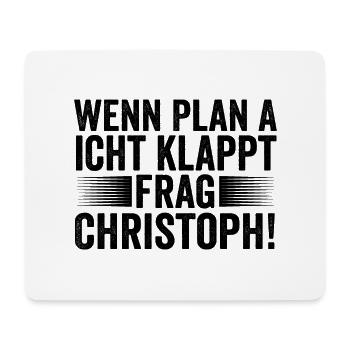Vorname Chris Christoph - Mousepad (Querformat) - Weiß - Vorne