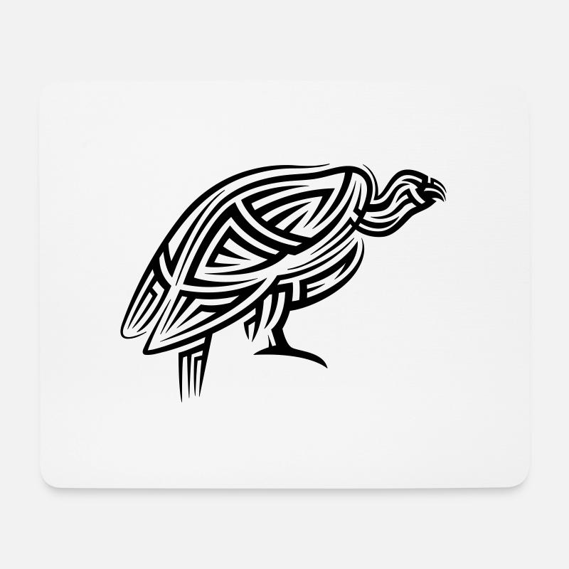 Geier Tribal Tattoo - Mousepad (Querformat) - Weiß