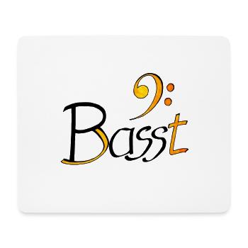 Basst - für Bässe - Mousepad (Querformat) - Weiß - Vorne