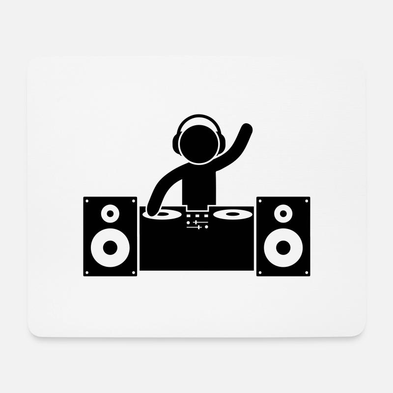 dj turntables - Mousepad (Querformat) - Weiß