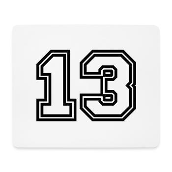 13 Symbole numérique - Tapis de souris (format paysage) - blanc - Devant