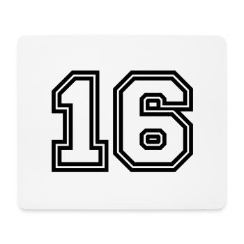 16 Zahl symbol - Mousepad (Querformat) - Weiß - Vorne