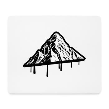 Montagne Silhouette Symbole Montagnes - Tapis de souris (format paysage) - blanc - Devant