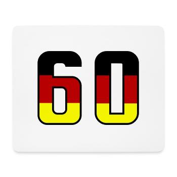 60 symbole de numéro Allemagne - Tapis de souris (format paysage) - blanc - Devant