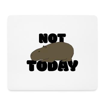 Not today Capybara - Mousepad (Querformat) - Weiß - Vorne