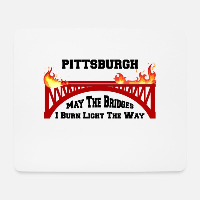 Pittsburgh Bridges - Mousepad (Querformat) - Weiß
