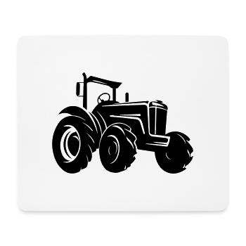 Traktor Bauer Farmer Symbol - Mousepad (Querformat) - Weiß - Vorne
