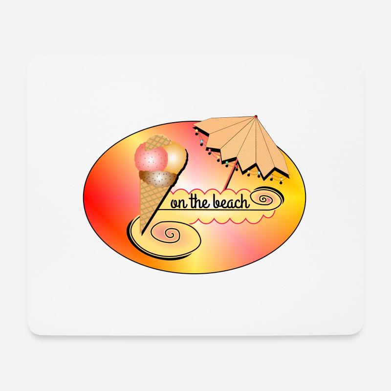 Ice on the beach - Mousepad (Querformat) - Weiß