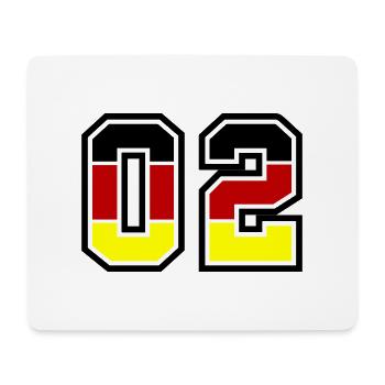 2 Zahl symbol Germany - Mousepad (Querformat) - Weiß - Vorne