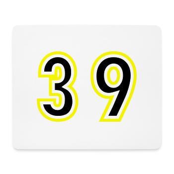 39 Zahl College - Mousepad (Querformat) - Weiß - Vorne