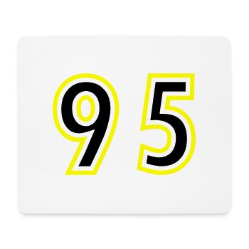 95 Nombre Collège - Tapis de souris (format paysage) - blanc - Devant