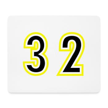 32 Zahl College - Mousepad (Querformat) - Weiß - Vorne