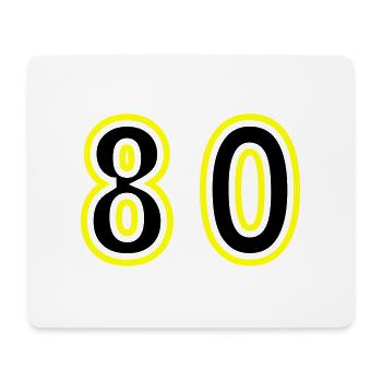 80 Number College - Mouse Pad (horizontal) - white - Front