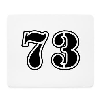 73 Zahl Symbol - Mousepad (Querformat) - Weiß - Vorne
