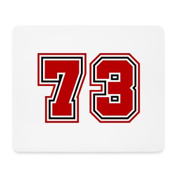 73 Zahl Symbol - Mousepad (Querformat) - Weiß - Vorne