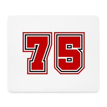 75 number symbol - Mouse Pad (horizontal) - white - Front