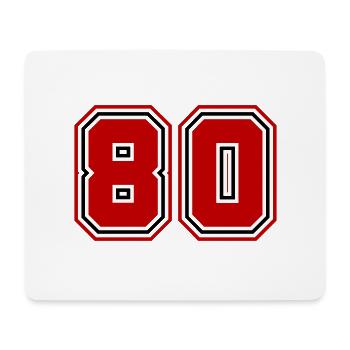80 Zahl Symbol - Mousepad (Querformat) - Weiß - Vorne