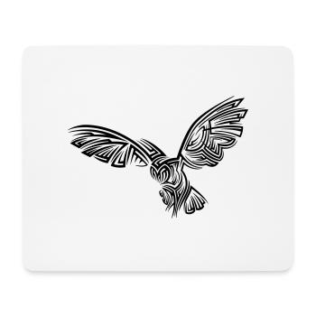 Tatouage tribal Owl - Tapis de souris (format paysage) - blanc - Devant
