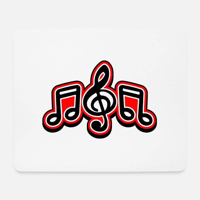 Musik Symbol Notenschlüssel - Mousepad (Querformat) - Weiß