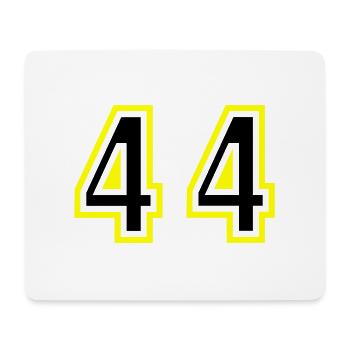 44 Zahl College - Mousepad (Querformat) - Weiß - Vorne