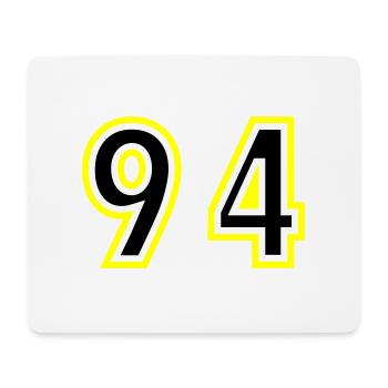 94 Zahl College - Mousepad (Querformat) - Weiß - Vorne