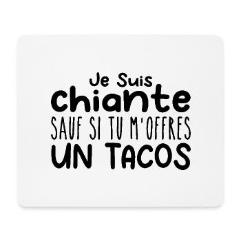 Frau, die liebt: Tacos. Lustiger Design-Humor - Mousepad (Querformat) - Weiß - Vorne