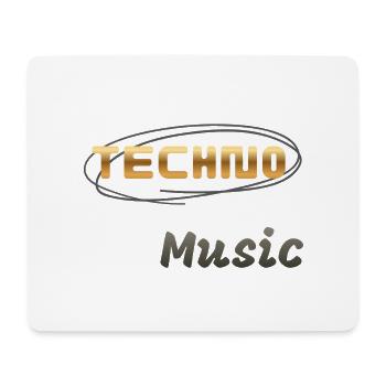 Techno-Musik - Mousepad (Querformat) - Weiß - Vorne