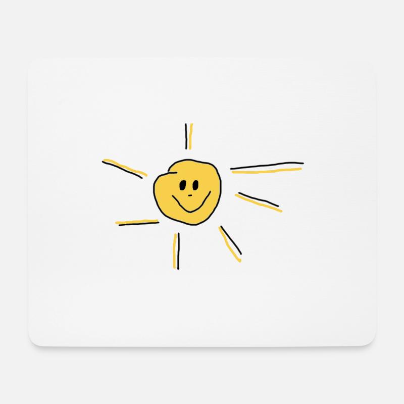 Sonne - Mousepad (Querformat) - Weiß