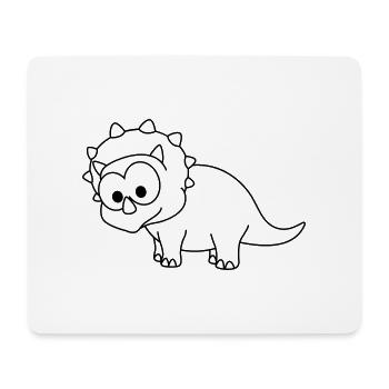 Bande dessinée Dinosaur triceratops - Tapis de souris (format paysage) - blanc - Devant