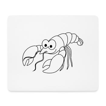 Homard Comic Animal - Tapis de souris (format paysage) - blanc - Devant