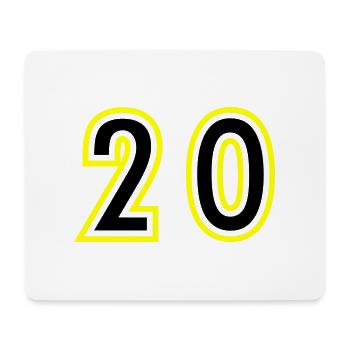 20 Zahl College - Mousepad (Querformat) - Weiß - Vorne