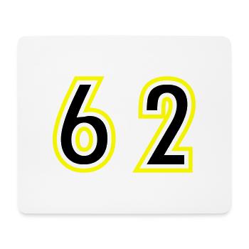 62 Zahl College - Mousepad (Querformat) - Weiß - Vorne