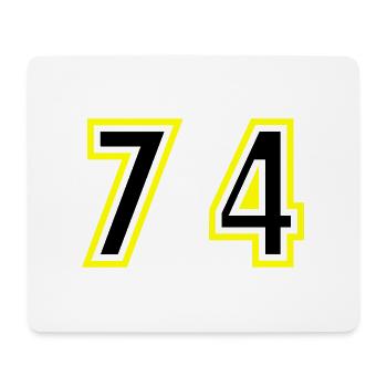 74 Number College - Mouse Pad (horizontal) - white - Front