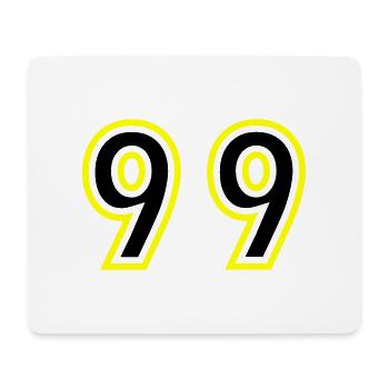 99 Zahl College - Mousepad (Querformat) - Weiß - Vorne