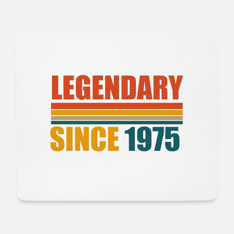 legendär seit 1975 - Mousepad (Querformat) - Weiß