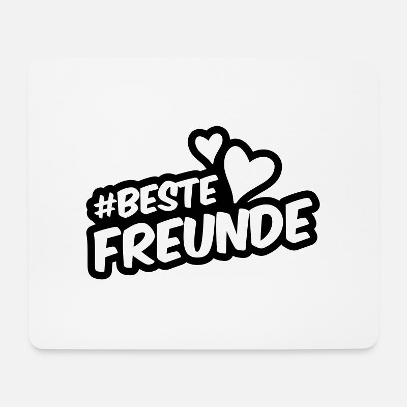 Beste Freunde Freundschaft - Mousepad (Querformat) - Weiß