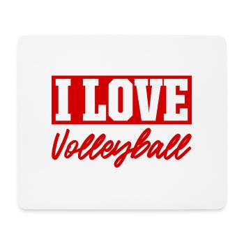 I love volleyball - Mouse Pad (horizontal) - white - Front