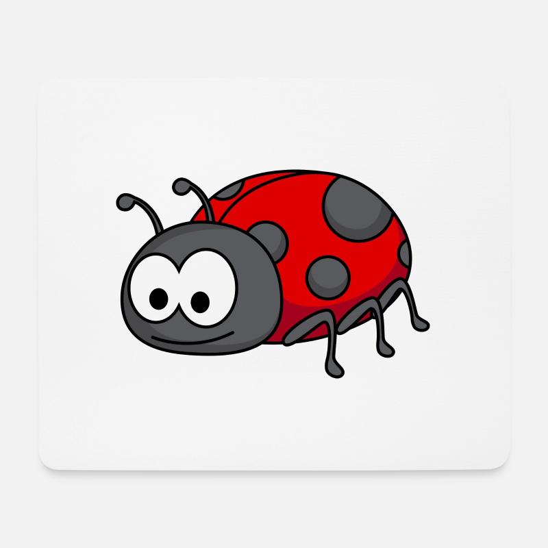 Marienkäfer Comic Tier - Mousepad (Querformat) - Weiß