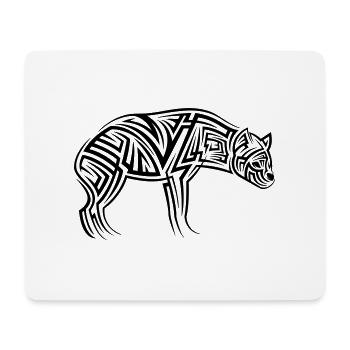 Tatouage tribal Hyena - Tapis de souris (format paysage) - blanc - Devant