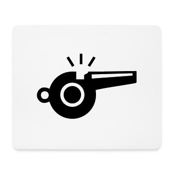 Trillerpfeife Pfeife - Mousepad (Querformat) - Weiß - Vorne